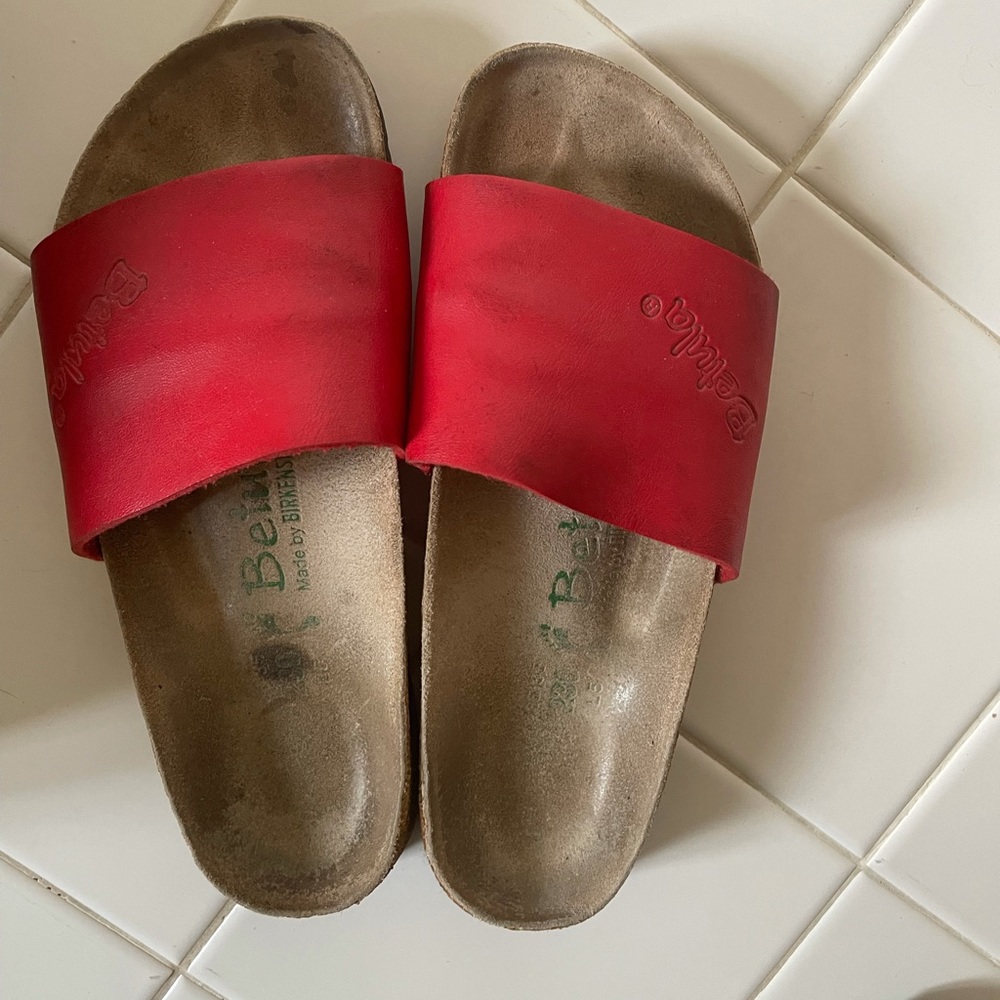 Betula by Birkenstock Red Slip on Sandals 230 5.5